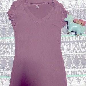 Short sleeve deep purple top